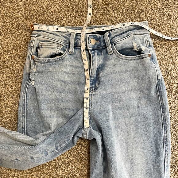 Judy Blue Star Struck Mid Rise Cuff Boyfriend Jeans Size 1/25 - Picture 7 of 8